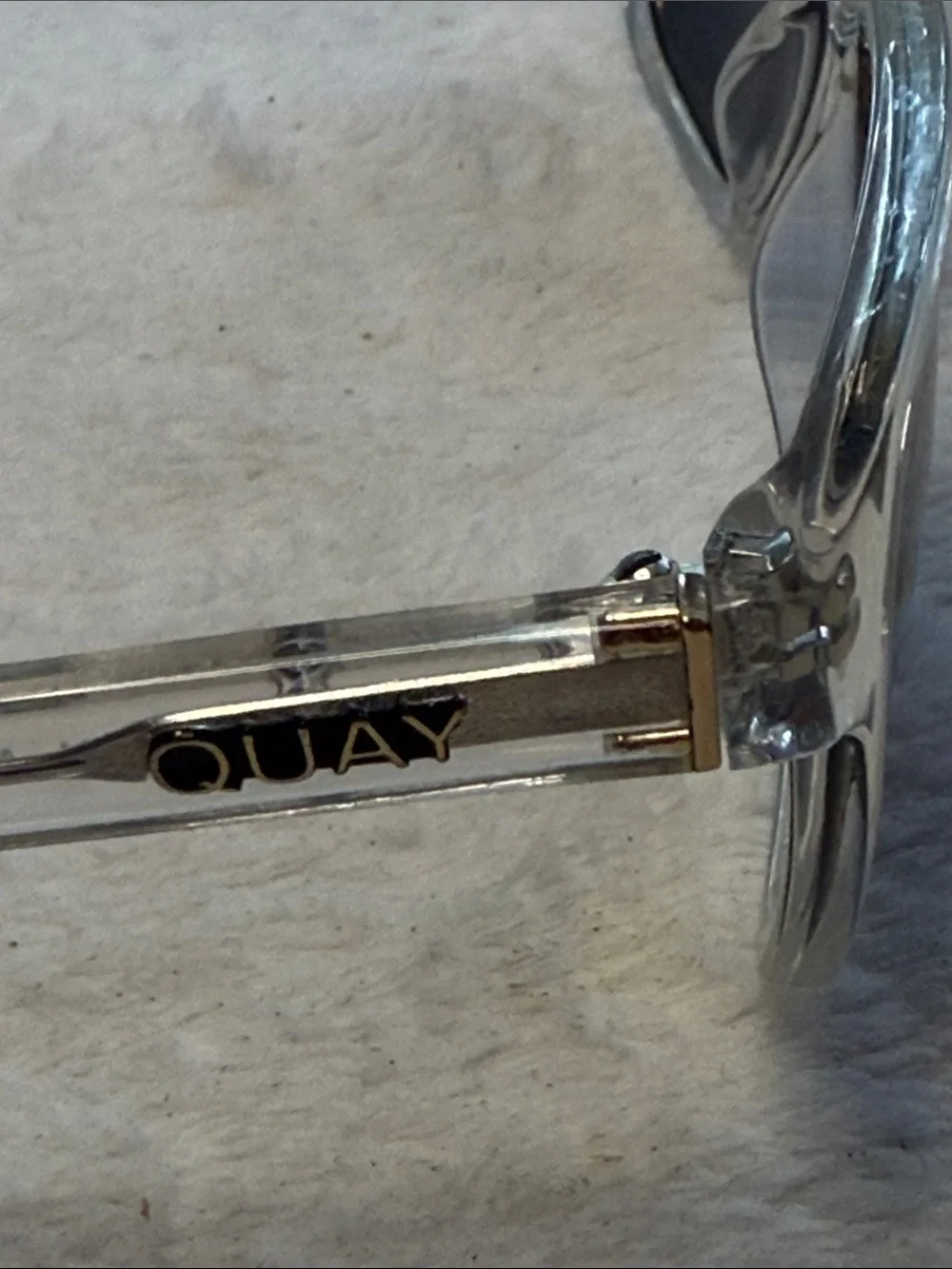 QUAY Unisex HARDWIRE Clear / Black Polarized Sunglasses